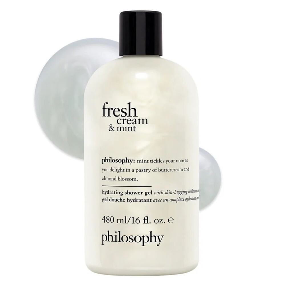 NEW! Philosophy Fresh Cream & Mint Hydrating Shower Gel 16oz
